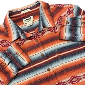 Ariat Real Billie Womens Large Relaxed Southwestern Boho Long Sleeve‎ Button Up